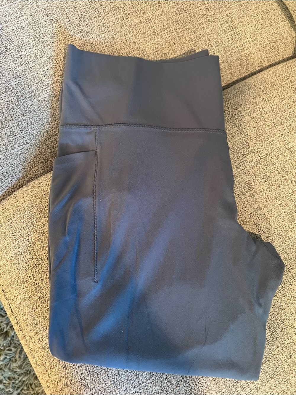 Women’s Athleta High-Waist Blue/Gray 7/8th Leggings with Side Pockets